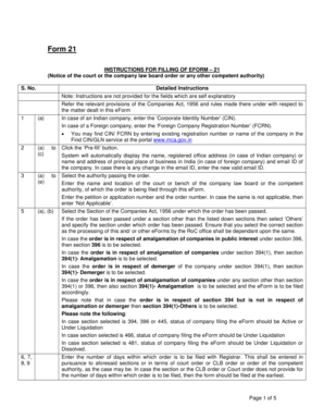 Form 21 - Court Order Filing