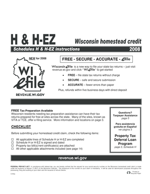 Wisconsin Homestead Credit Claim Form