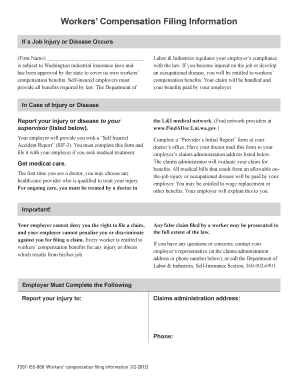 Workers’ Compensation Filing Information