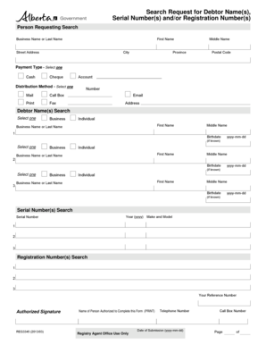 Search Request Form