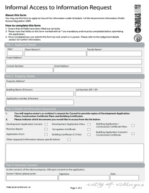 Informal Access to Information Request Form