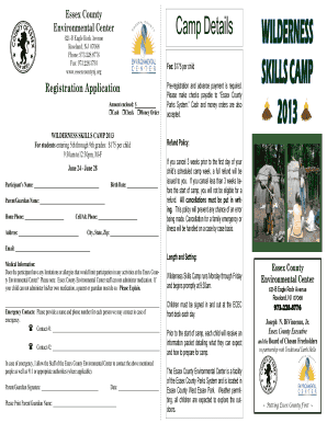 Wilderness Skills Summer Camp Brochure - Essex County - essex-countynj