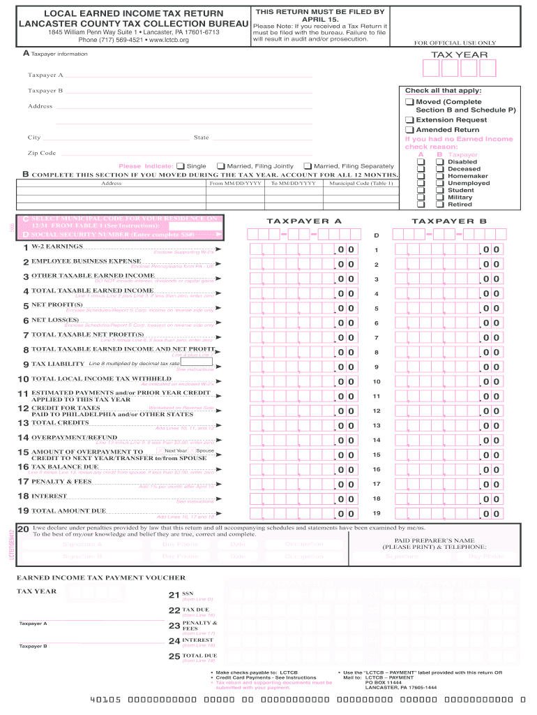 local tax form