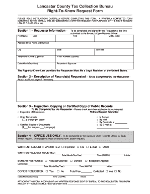 Lancaster County Right-To-Know Request Form
