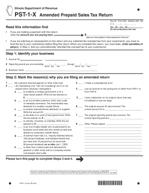Illinois Amended Prepaid Sales Tax Return