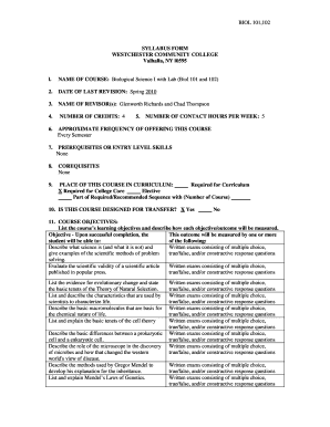 blank syllabus form