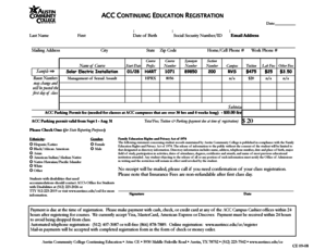 ACC Continuing Education Registration Form