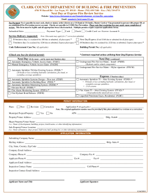 Clark County Fire Review Service Application