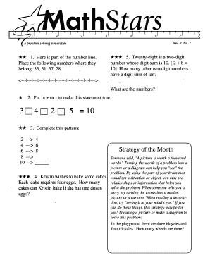 Printable number templates - math stars grade 2