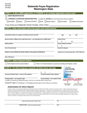 Statewide Payee Registration Form