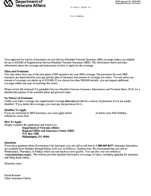 Supplemental Service-Disabled Veterans Insurance Application