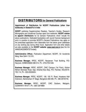 Distributor Aggrement form.doc. Subject - ncert nic