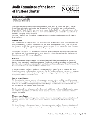 Board of Trustees Policy of Trustees Policy