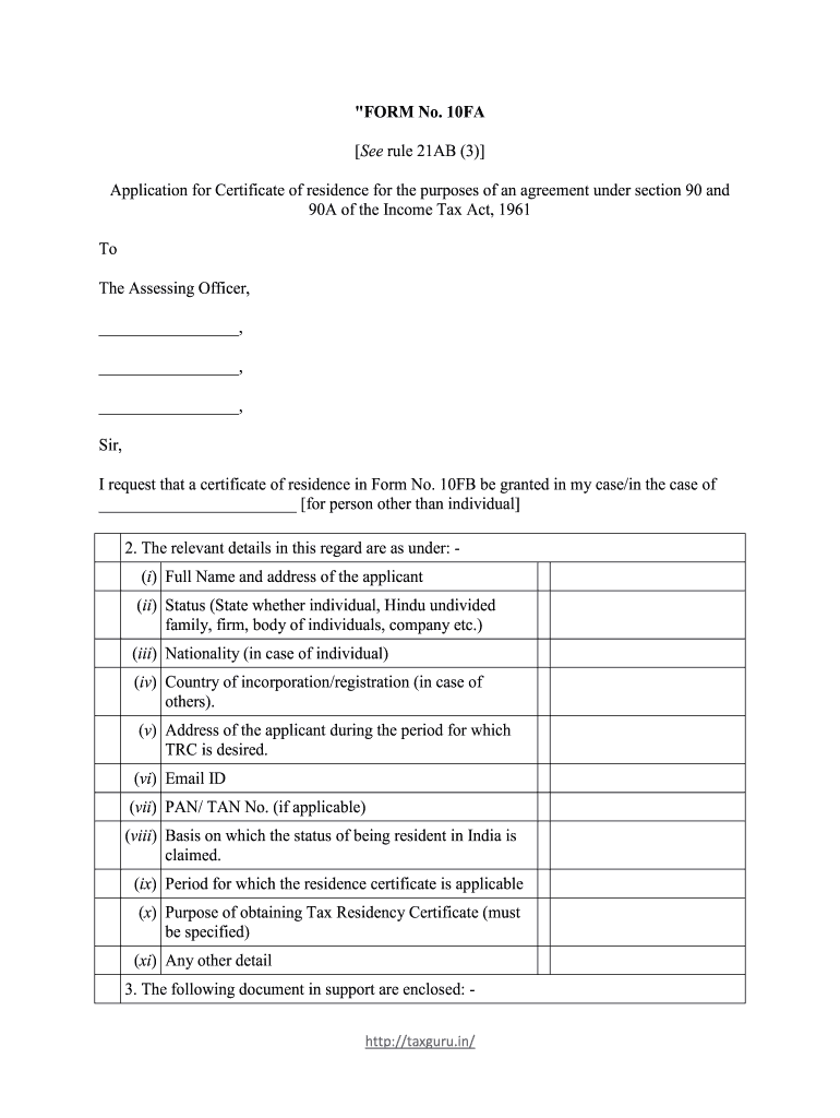 Form 10fa Fill Online Printable Fillable Blank PdfFiller