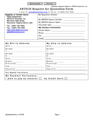 Sale quotation format - Download Request for Quotation Form - ABTECH Scientific, Inc.