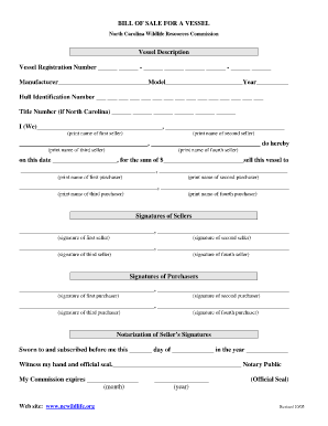 Bill of Sale Form DRAFT 10-01-2013. ssi1 - ncwildlife