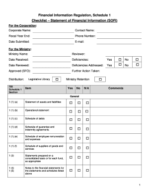 Statement of Financial Information (SOFI)