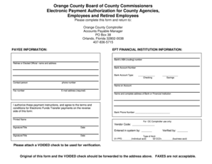 Orange County Electronic Payment Authorization