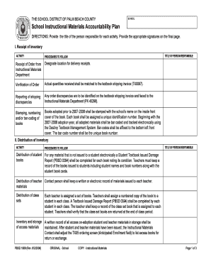 School Instructional Materials Accountability Plan