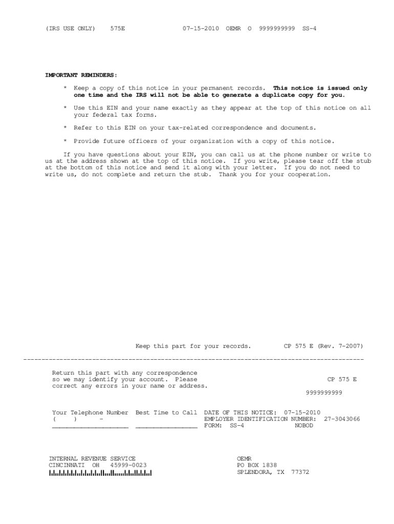Cp 575 Online Fill Online Printable Fillable Blank PdfFiller