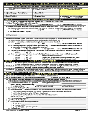 Florida Workers' Compensation Medical Treatment Form