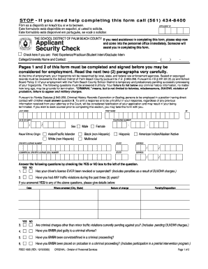 Pre-service Placement Forms
