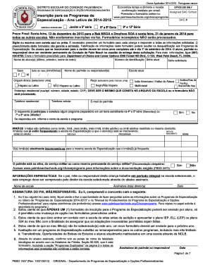 Inscrição para os Programas de Especialização