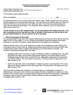 Informed Consent Document for Research