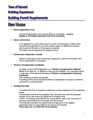 Building Permit Application Form