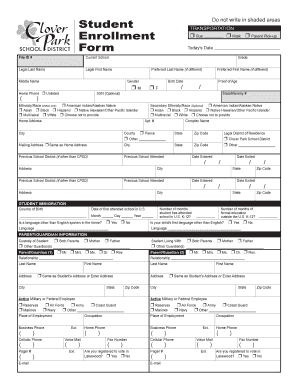 Student Enrollment Form