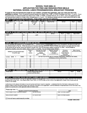Free and Reduced-Price Meals Application