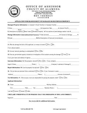 California Reassessment Application