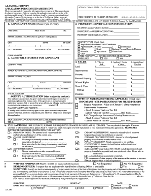 California Changed Assessment Application