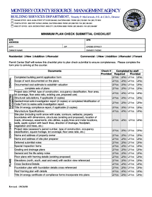 Monterey County Building Permit Checklist