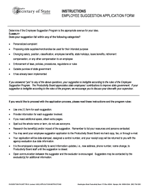 Employee Suggestion Application Form