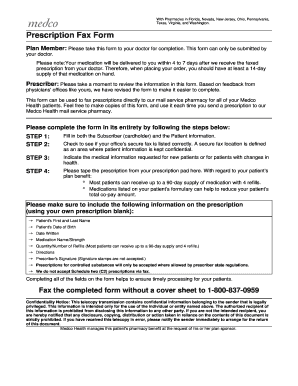Prescription Fax Form