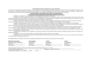 USEF Entry Agreement