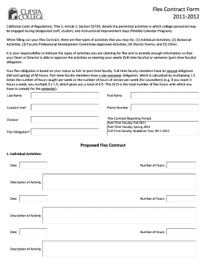 Flex Contract Form