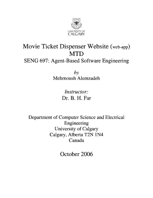 Movie Ticket Dispenser - Electrical and Computer Engineering - enel ucalgary