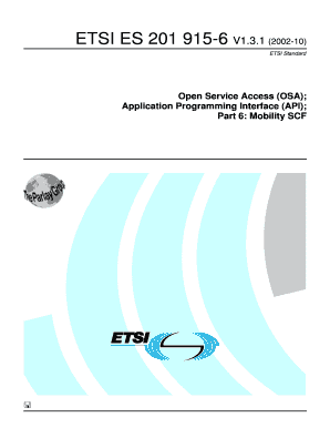 ES 201 915-6 - V1.3.1 - Open Service Access (OSA) - etsi