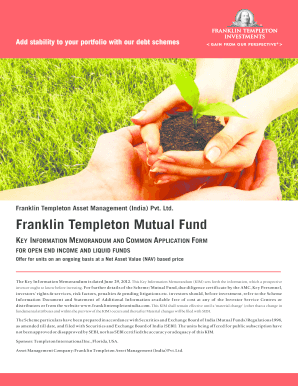 Franklin Templeton Mutual Fund Application Form