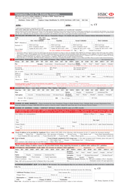 HSBC Mutual Fund Transaction Form
