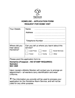 Homeline Application Form