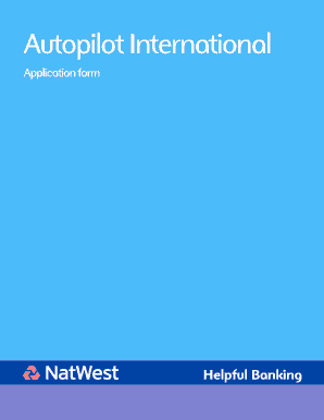 Autopilot International Account Application Form