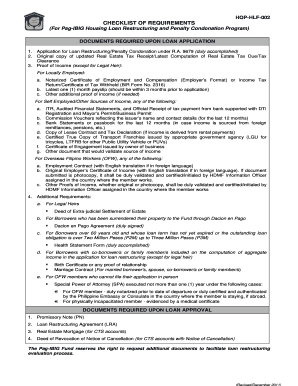 (For Pag-IBIG Housing Loan Restructuring and Penalty Condonation Program)
