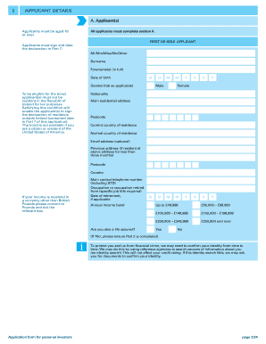 International Portfolio Bond Application Form