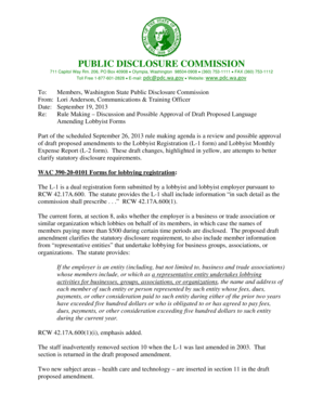 Washington State Lobbyist Registration Form L-1