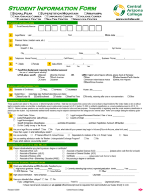 Student Information Form