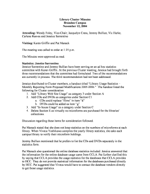 Library Cluster Minutes. Short-Service Employee (SSE) Policy and Variance Form - hccfl