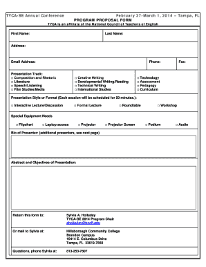 The proposal form - Hillsborough Community College